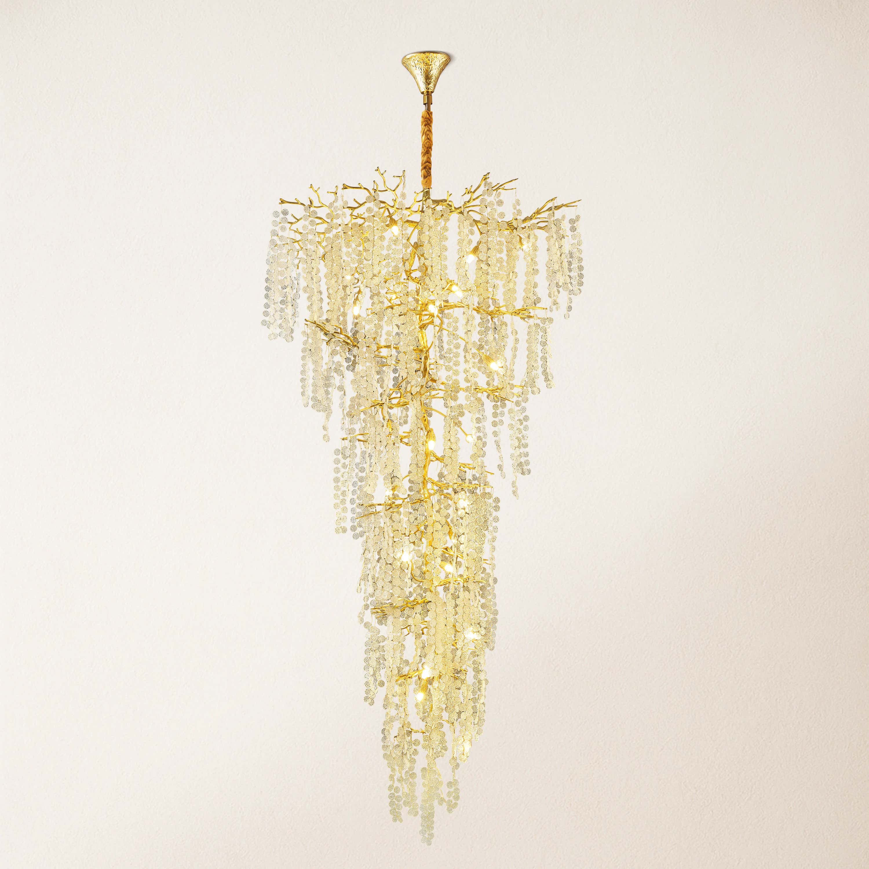 Shiro Noda Crystal Tree Branch Round Chandelier 95"H