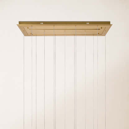 Elowen Crackled Glass Cluster Rectangular Chandelier