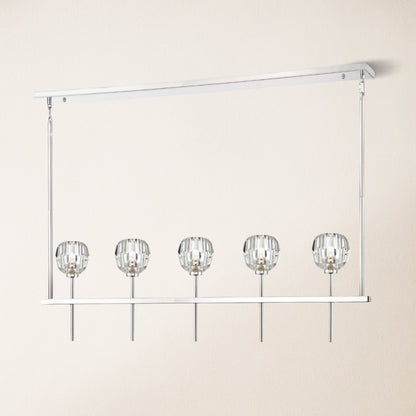 Parisian Crystal Linear Chandelier 46"L