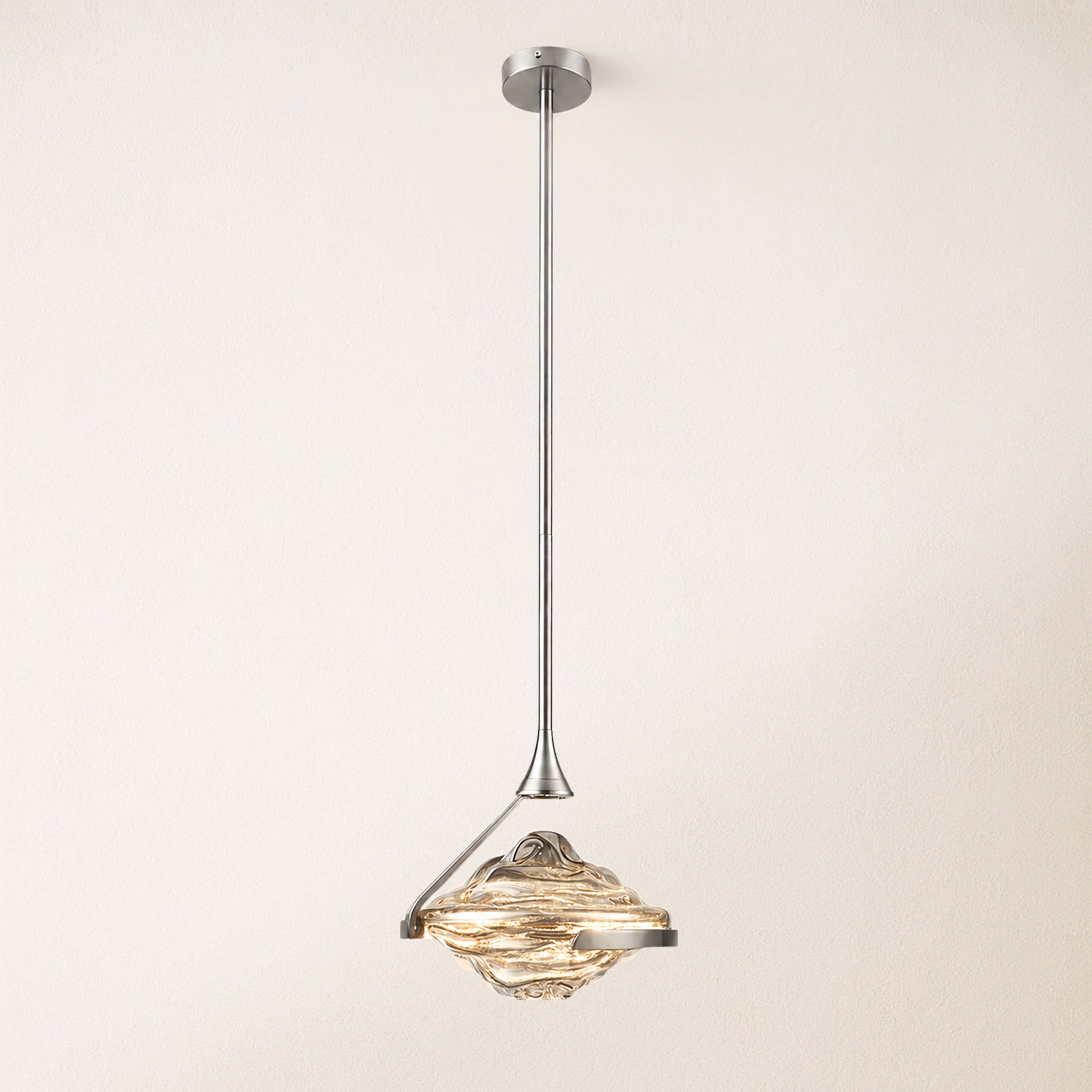 Rivelia Glass Wavy Pendant Light