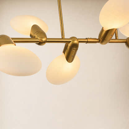 Calantha Petal Glass Linear Chandelier 54"D