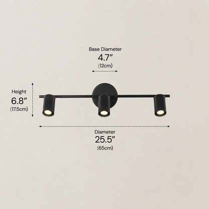 Erin Cylindrical 3-Light Wall Sconce