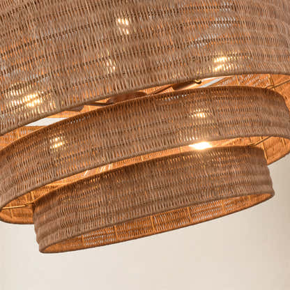 Cavana Rattan Round Chandelier 32"D