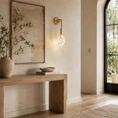 Irregular Crystal Shad Wall Sconce H11"