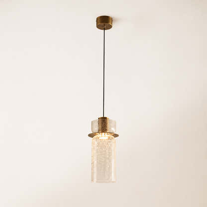 Zendria Crackle Glass Pendant Light