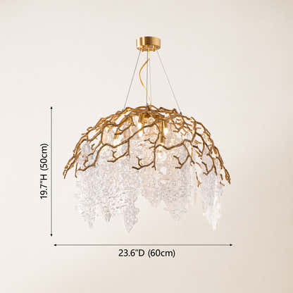 Aurevia Dome Glass Chandelier