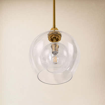 Aurevin Clear Glass Globe Pendant 9.8"D