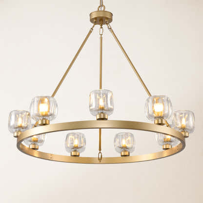 Vellum Round Chandelier 36"D