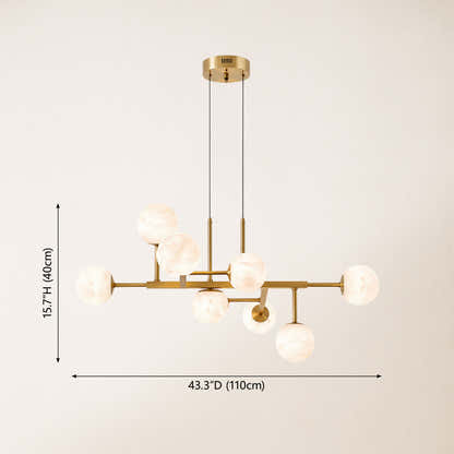 Velorium Alabaster Linear Chandelier