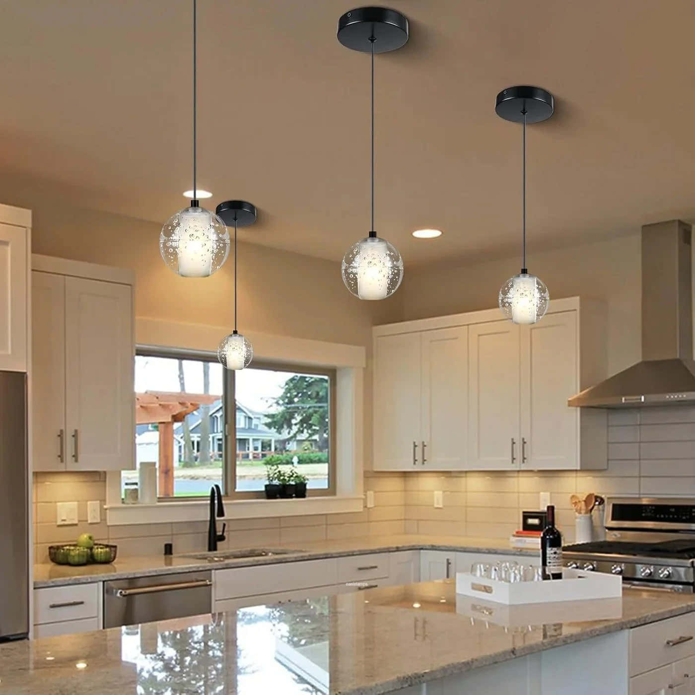 Pearl Ball Ceiling Pendant 4"D