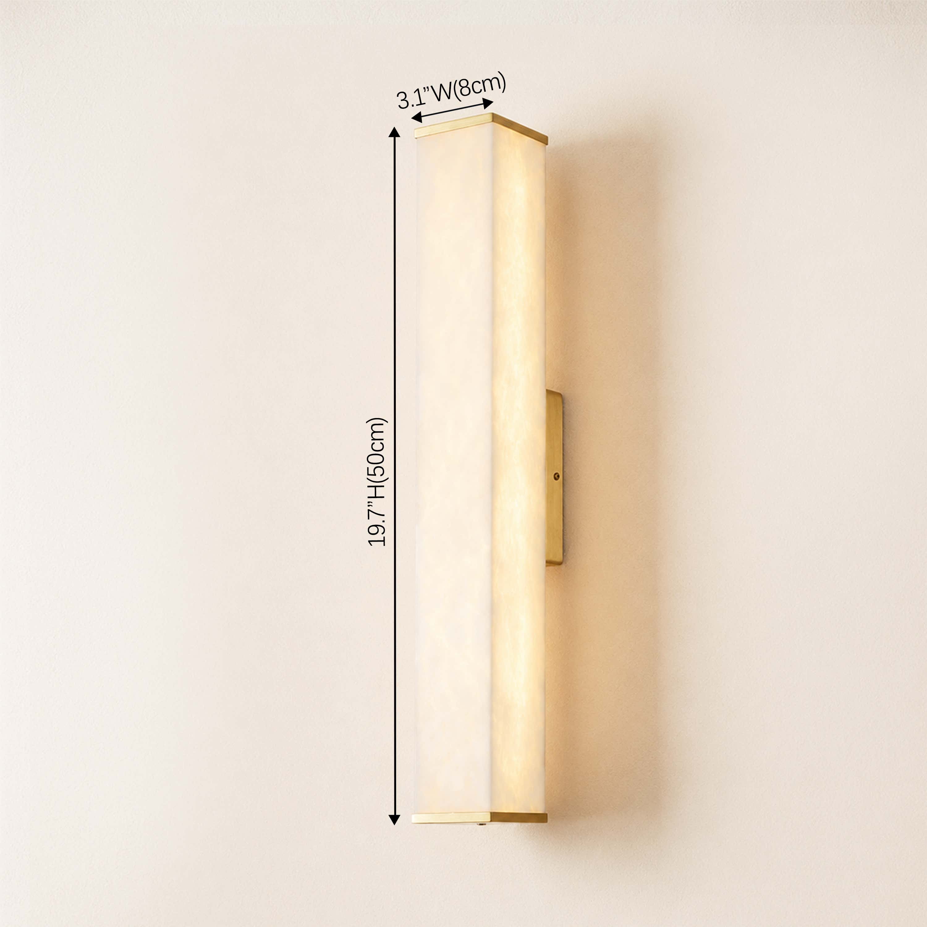 Valoria Alabaster Rectangular Wall Sconce