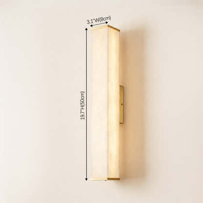 Valoria Alabaster Rectangular Wall Sconce