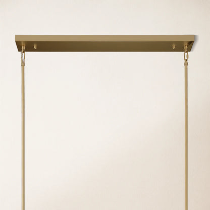 Cylora Glass Tube Rectangular Chandelier 54"