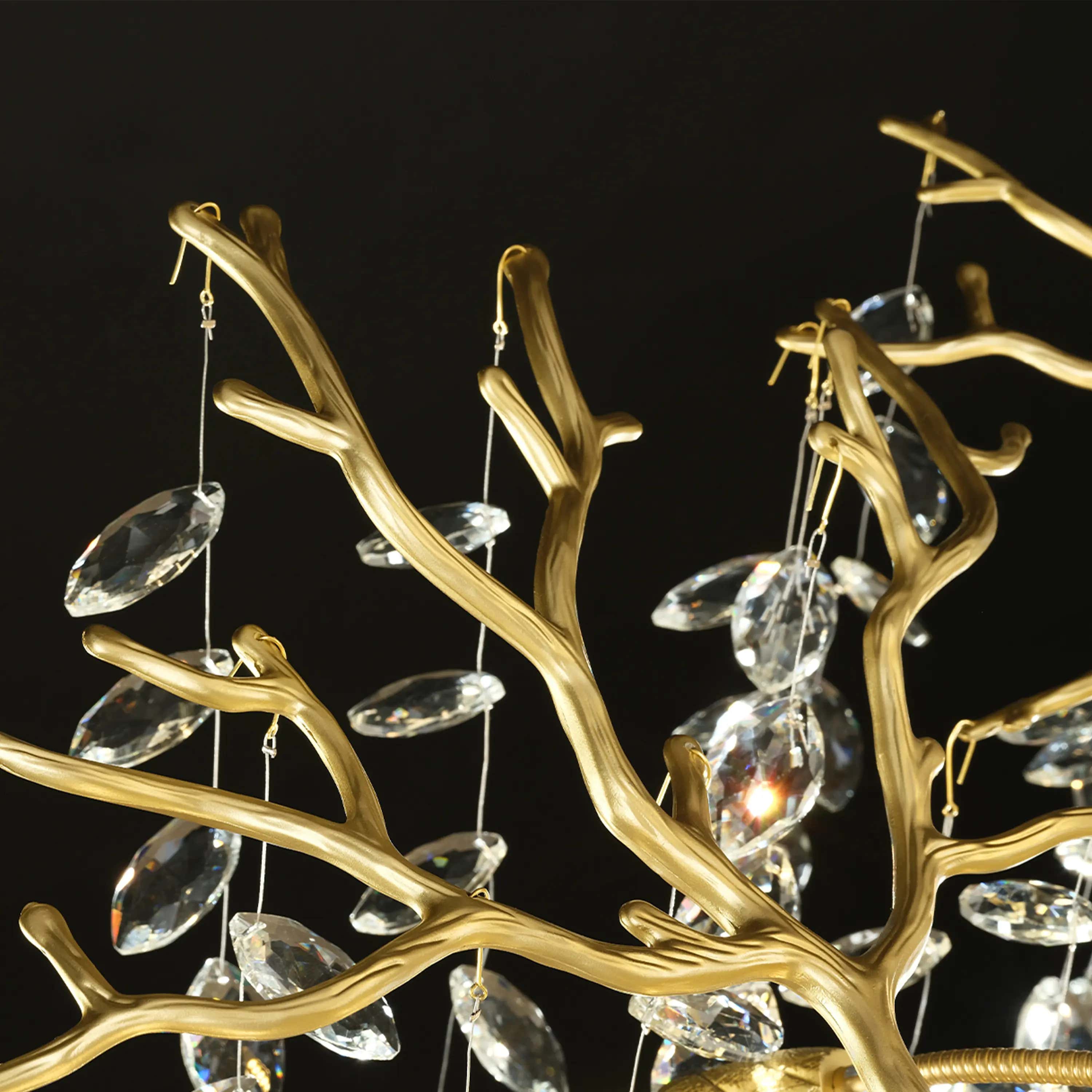Frostleaf Crystal Grand Cascade Branches Chandelier 21"D