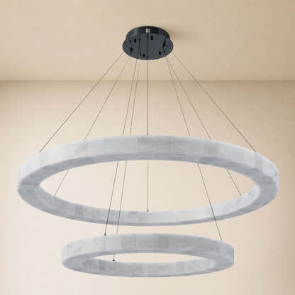 Soluna Alabaster 2 Tiered Custom Round Chandelier