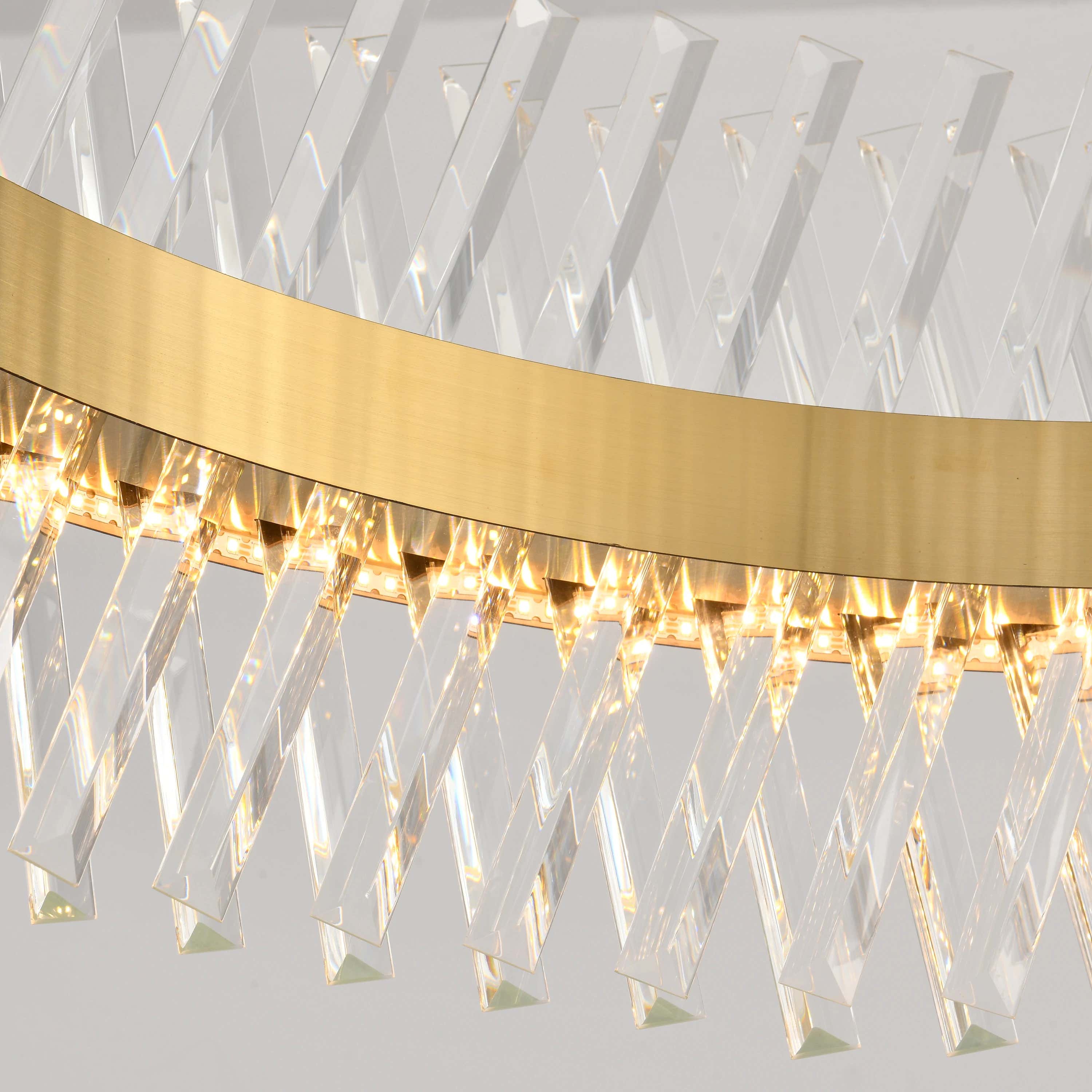 Vetro Prism Crystal Round Chandelier 24"D