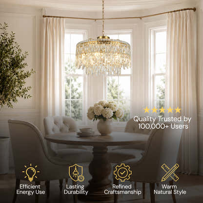 Lucentra Crystal Round Chandelier 24"W
