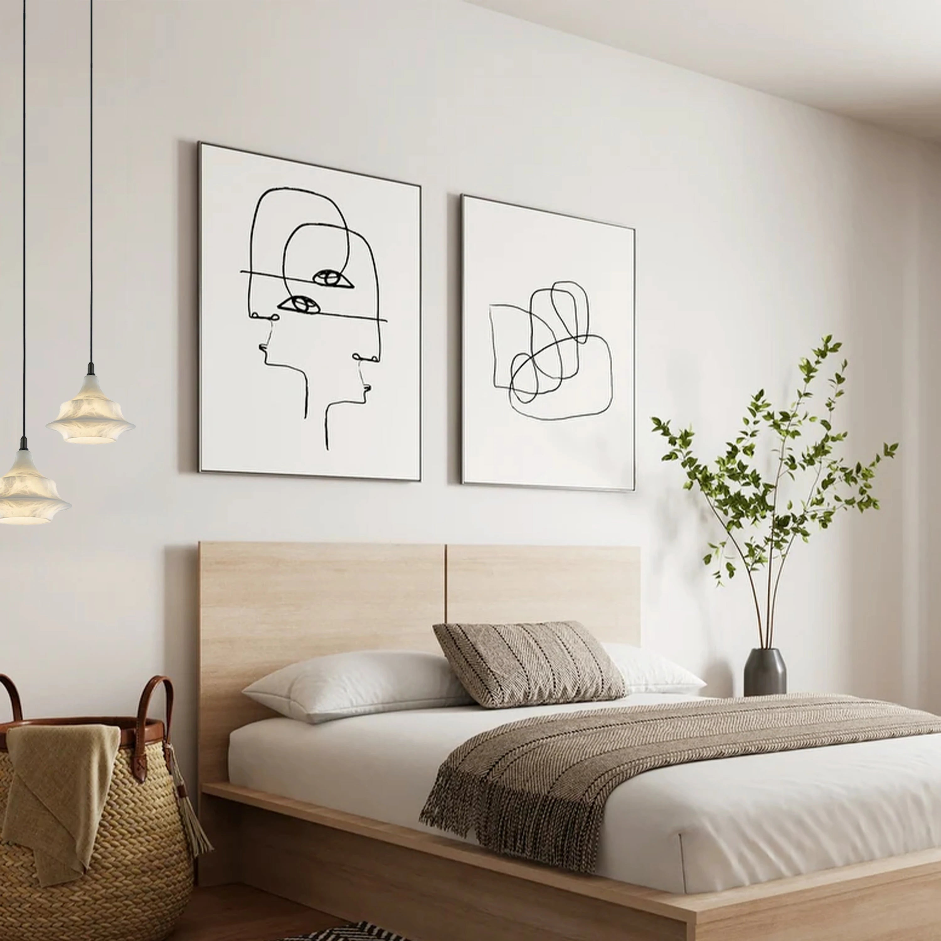 Bloom Alabaster Gleam Pendant 7"D