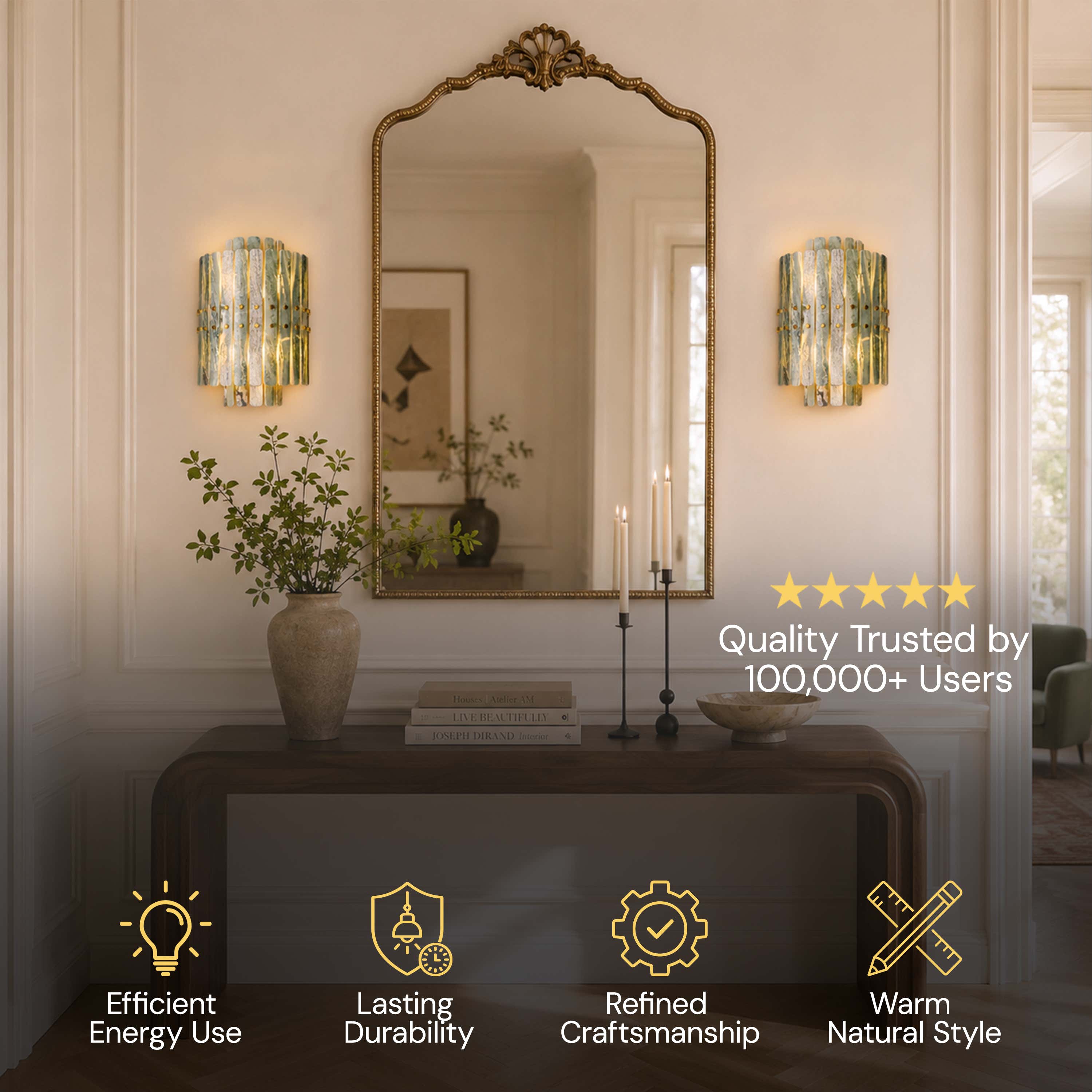 Pietra Green Marble Round Wall Sconce 11.8"D