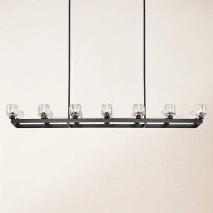 Vellum Rectangular Chandelier 68"