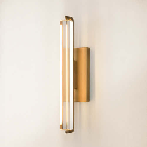 Clara Glow Crystal Single Wall Sconce 19"#Finish_Gold