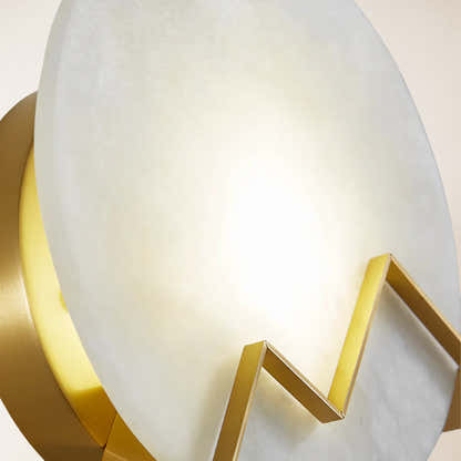 M Letter Alabaster Dish Wall Sconce 7.9"D