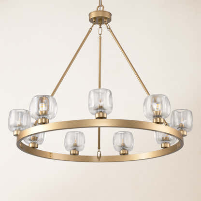 Vellum Round Chandelier 36"D