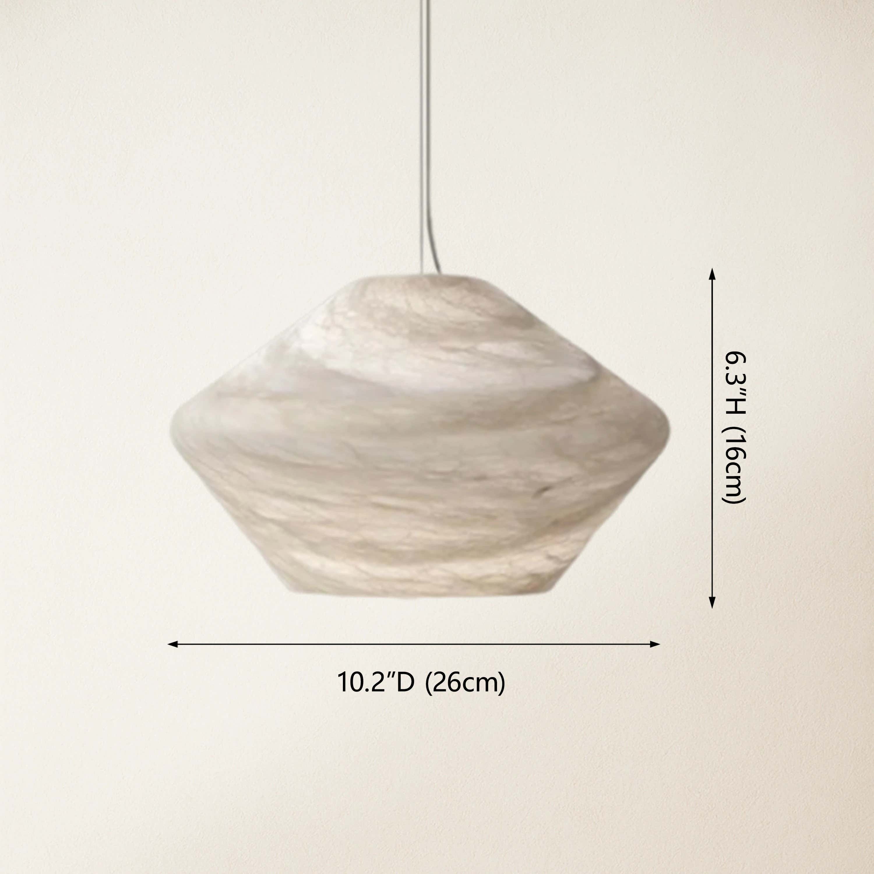 Dadaly Alabaster Popular Small Art Pendant Light 10"W