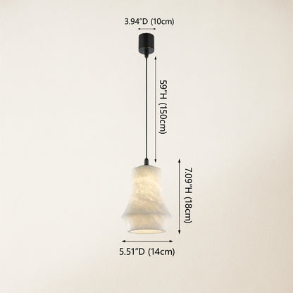 Bloom Alabaster Trio Pendant 7"H