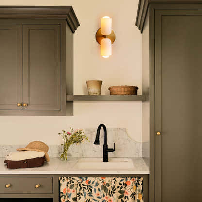 Caleb Glass Wall Sconce 13"H