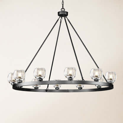 Vellum Round Chandelier 48"D