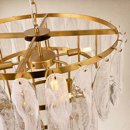 Orvessa Glass Cascade Round Chandelier 23.6"D