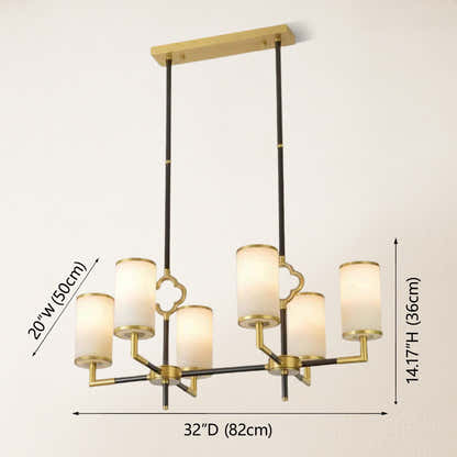 Moral Multi-layer Branda Alabaster Round chandelier 32"W#Finish_Gold