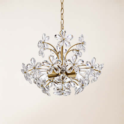 Liora Crystal Bloom Round Chandelier