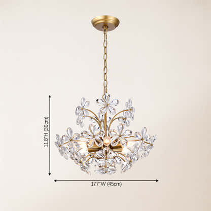 Liora Crystal Bloom Round Chandelier