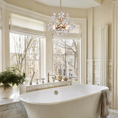 Liora Crystal Bloom Round Chandelier