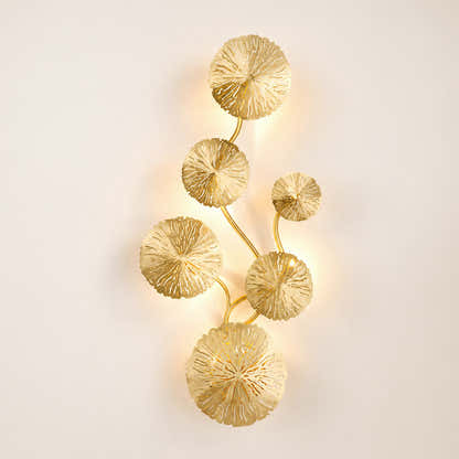 Sylira Metal Lotus Leaf Wall Sconce