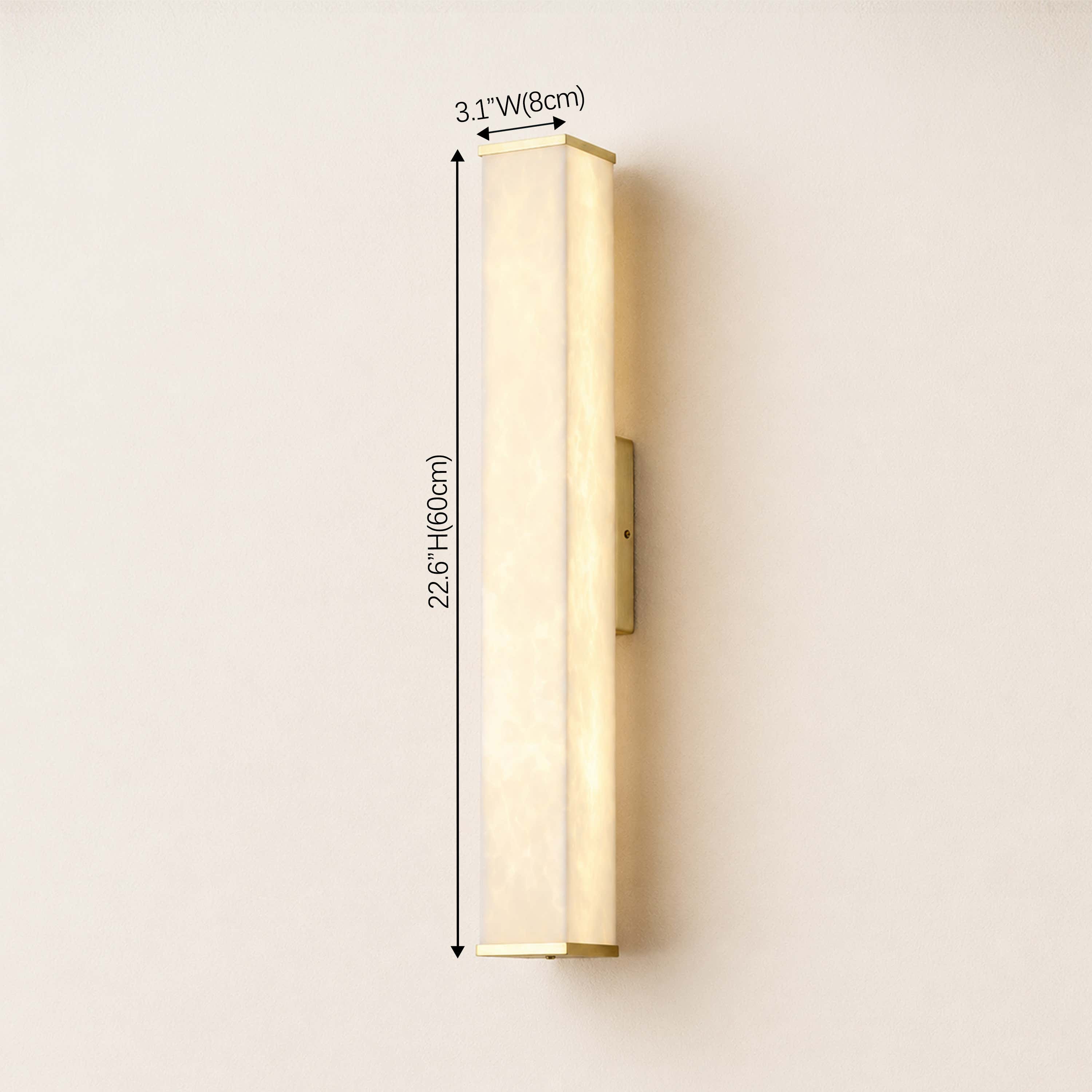 Valoria Alabaster Rectangular Wall Sconce