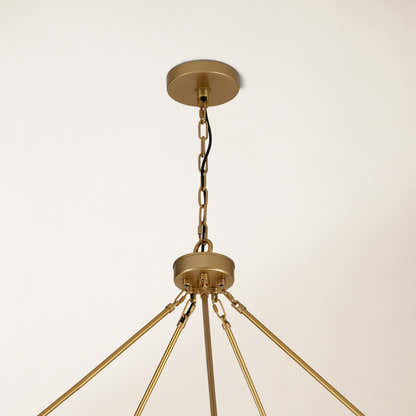 Cylora Glass Tube Round Chain Chandelier 60"D