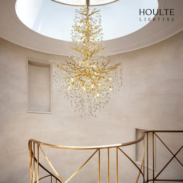 Frostleaf Crystal Cascade Grand Staircase Chandelier 61"H
