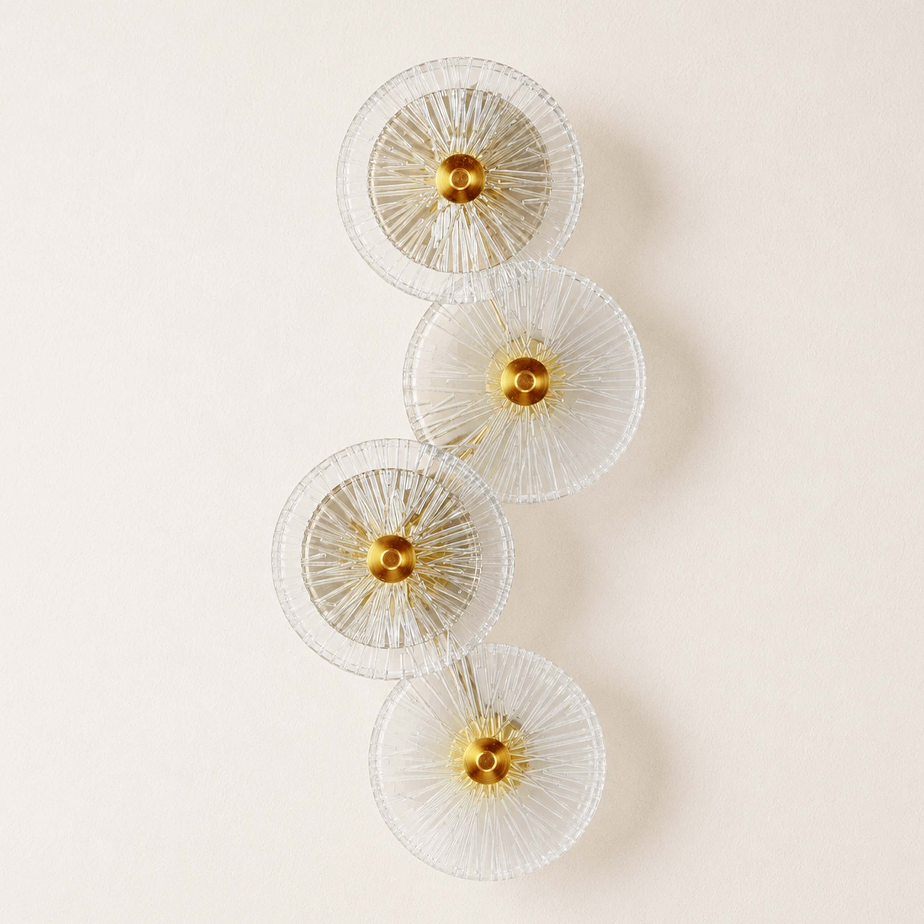 Auriotus Glass Lotus Leaf Wall Sconce