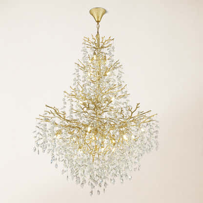 Frostleaf Crystal Cascade Grand Staircase Chandelier 65"H