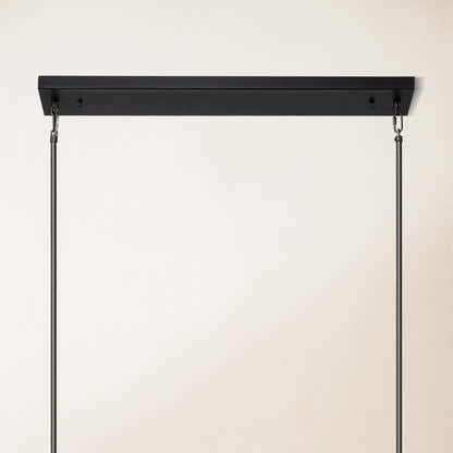 Cylora Glass Tube Rectangular Chandelier 68"W