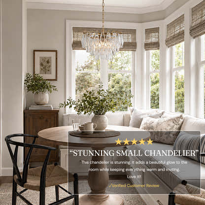 Celestial Drop Glass Round Chandelier 11.8"D