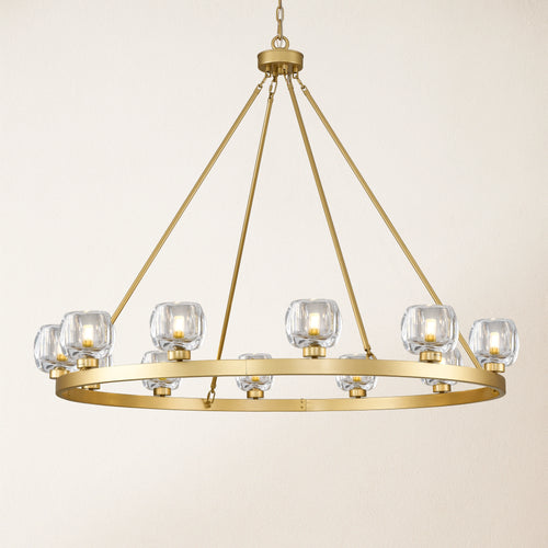 Vellum Round Chandelier 48"D