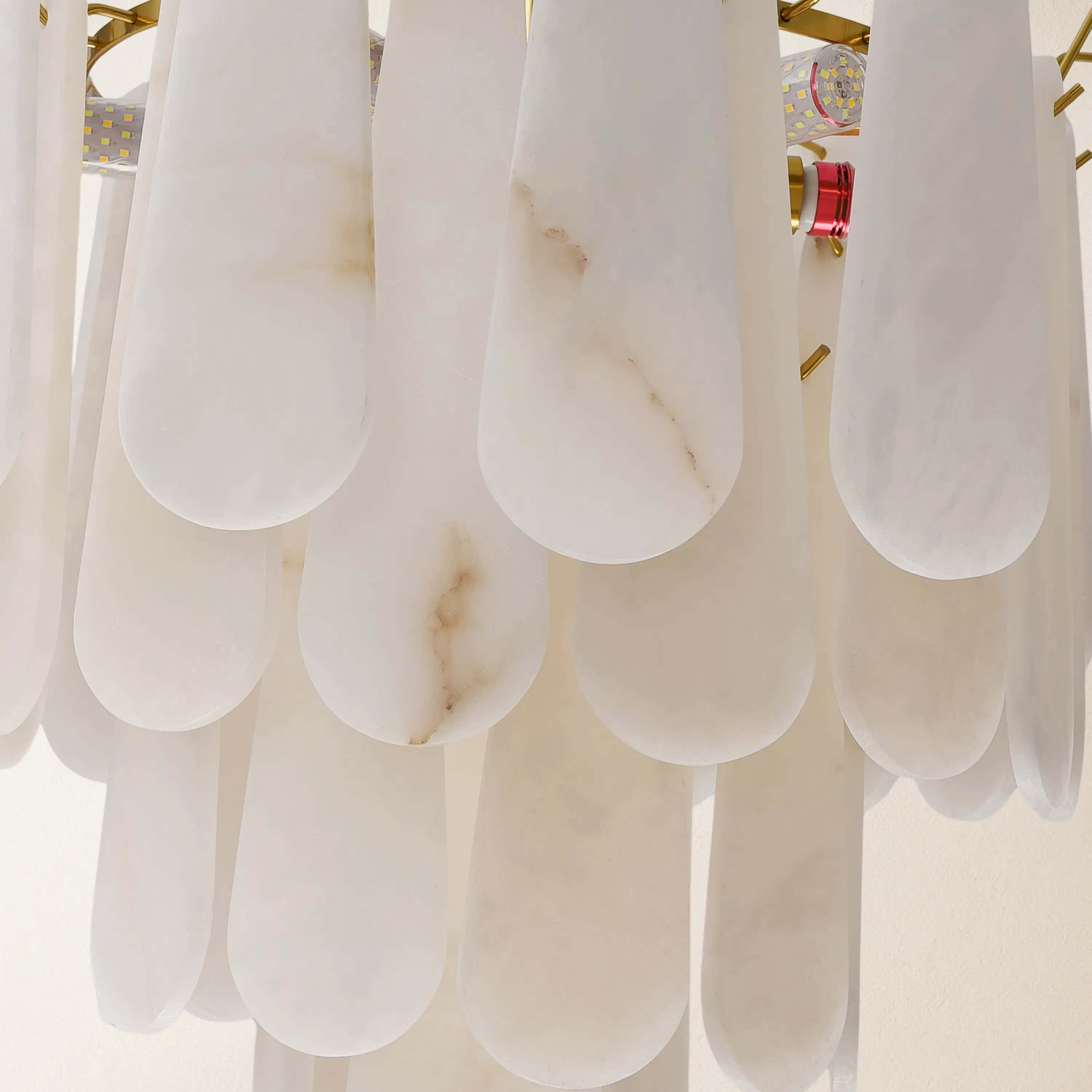 Caldera Alabaster Round Chandelier 22"