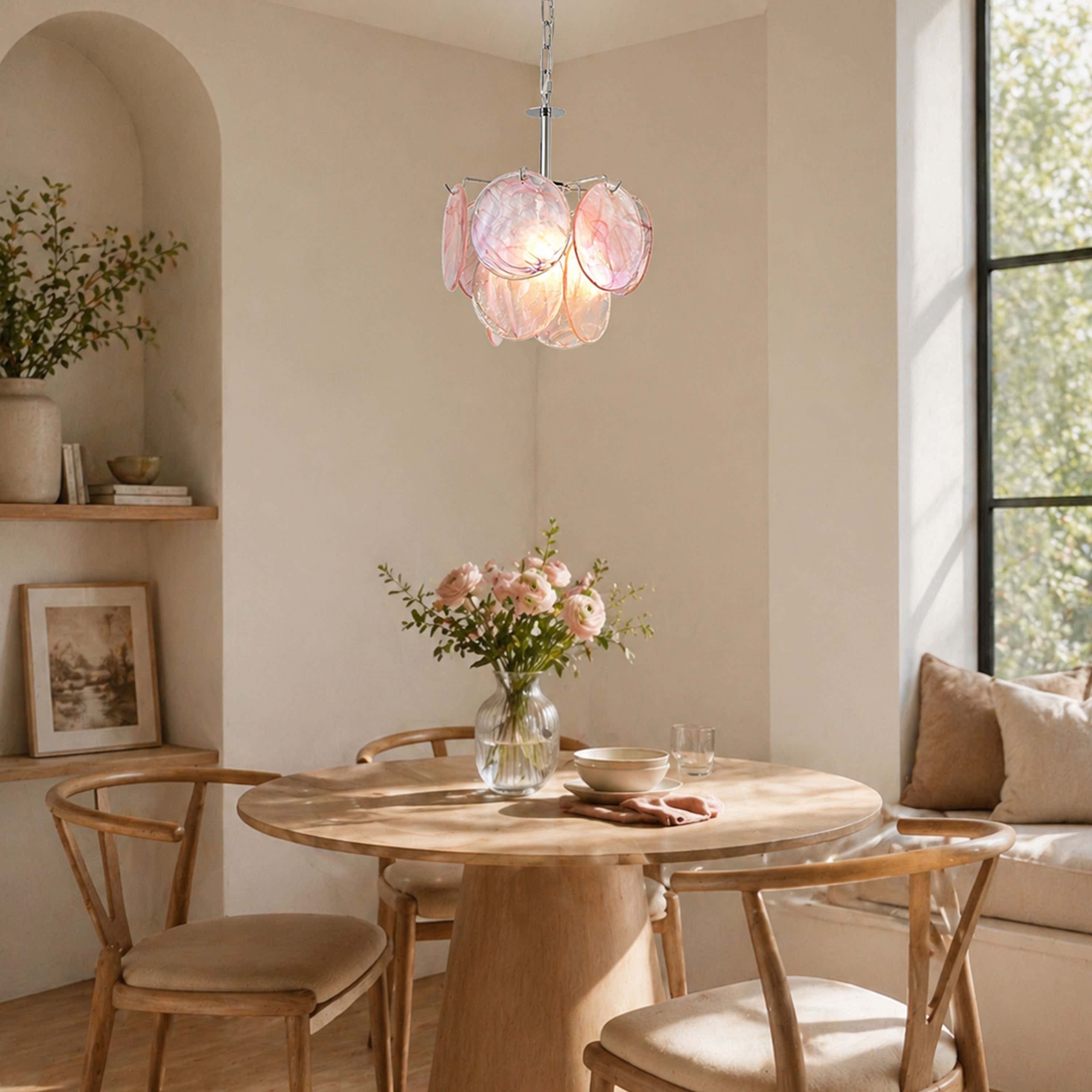 Murello Murano Disc Glass Round Chandelier