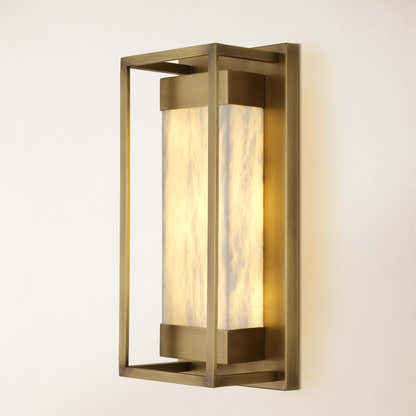 Bravura Alabaster Wall Sconce 16"H