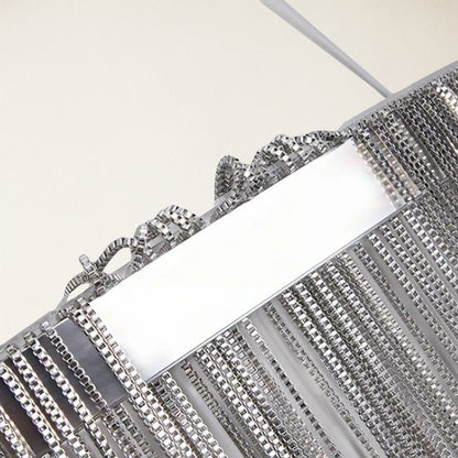 Teresa Cadena Steel Tassel Chandelier 31"D