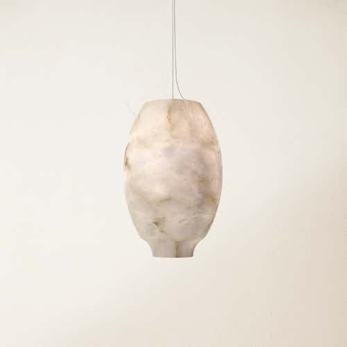 Dadaly Alabaster Lantern Small Art Round Pendant 8"W